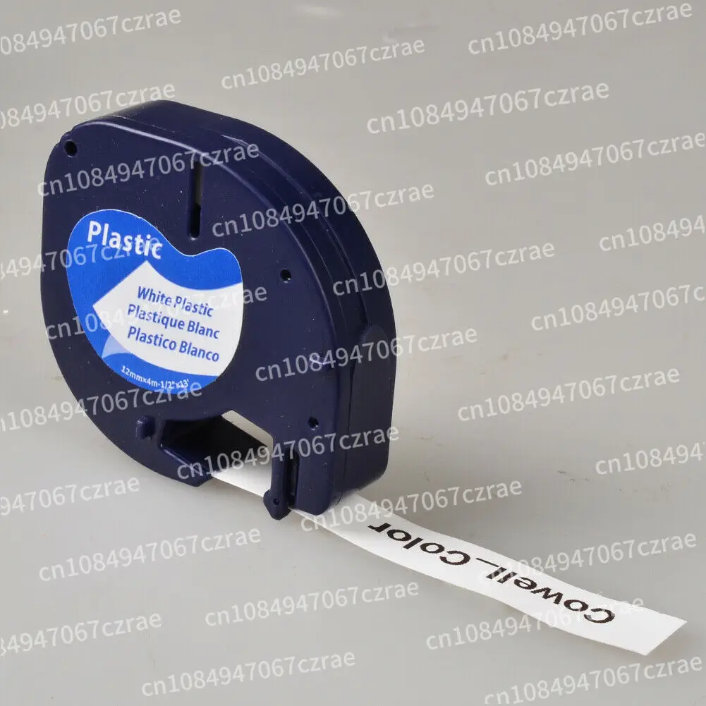 91331 91221 59422 S0721660  Dymo LetraTag 91201 Black on White (12mm x 4m) Plastic Label Tapes  5 Compatible