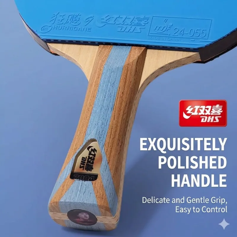 

DHS 7001 600Color Table Tennis Racket 7Star Ping Pong Paddle Racket Bat Hurricane 9 Sticky Forehand Rubber Hurricane 3 Backhand
