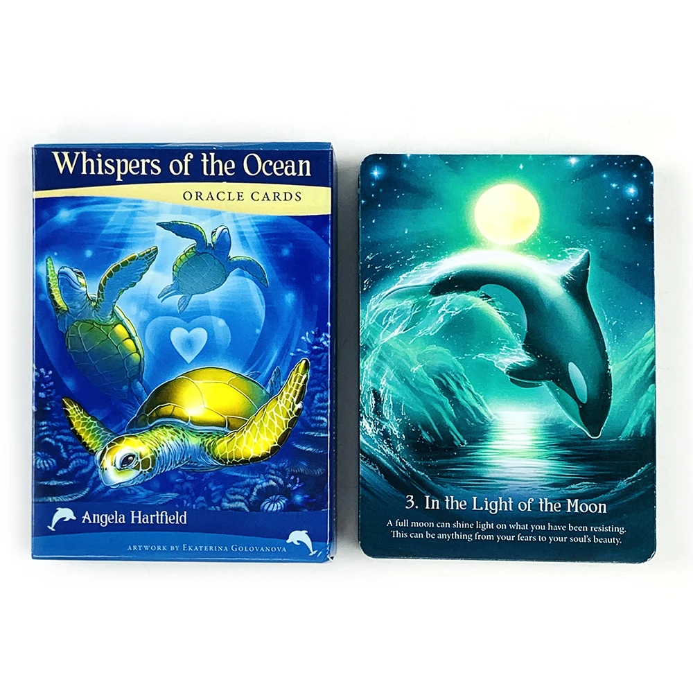 Whispers Of The Ocean Oracle Cards Fate Divination Board Game Party Games,Perfect For Spiritual Guidance & Collectors