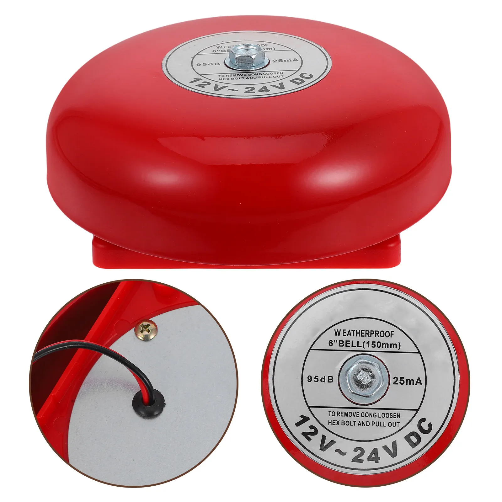

Waterproof Fire Alarm Bell Electric Plastic Construction for Industrial Elevator School Loud Doorbell Emergency Alert Safety