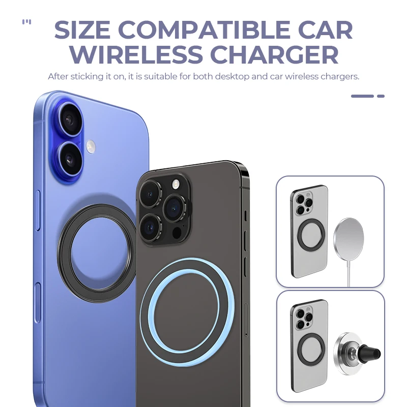 Voor Magsafe Sterke magnetische ring Telefoonhouder Stands Zelfklevende magneet Muur Mobiele telefoonhouder Autodashboardhouder voor iPhone 15