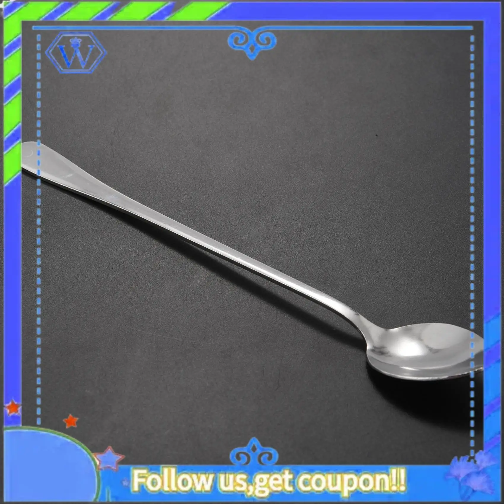 

A55P-New 2Pc Long Handle Stainless Steel Tea Coffee Spoon Cocktail Ice Cream Spoon Spoons Cutlery Pointed Head