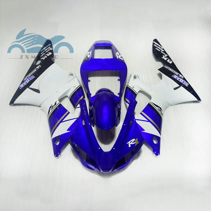 Free custom your motorcycle fairing Kits Fit for YAMAHA YZFR1 1998 1999 YZFR1 98 99 sports ABS plastic fairings kit blue white