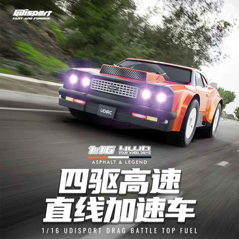 

Радиоуправляемая машинка UDIRC UD1609 с бесщеточным двигателем, модель для ралли-гонок с линейным ускорением и управляемыми фарами для ночной езды.