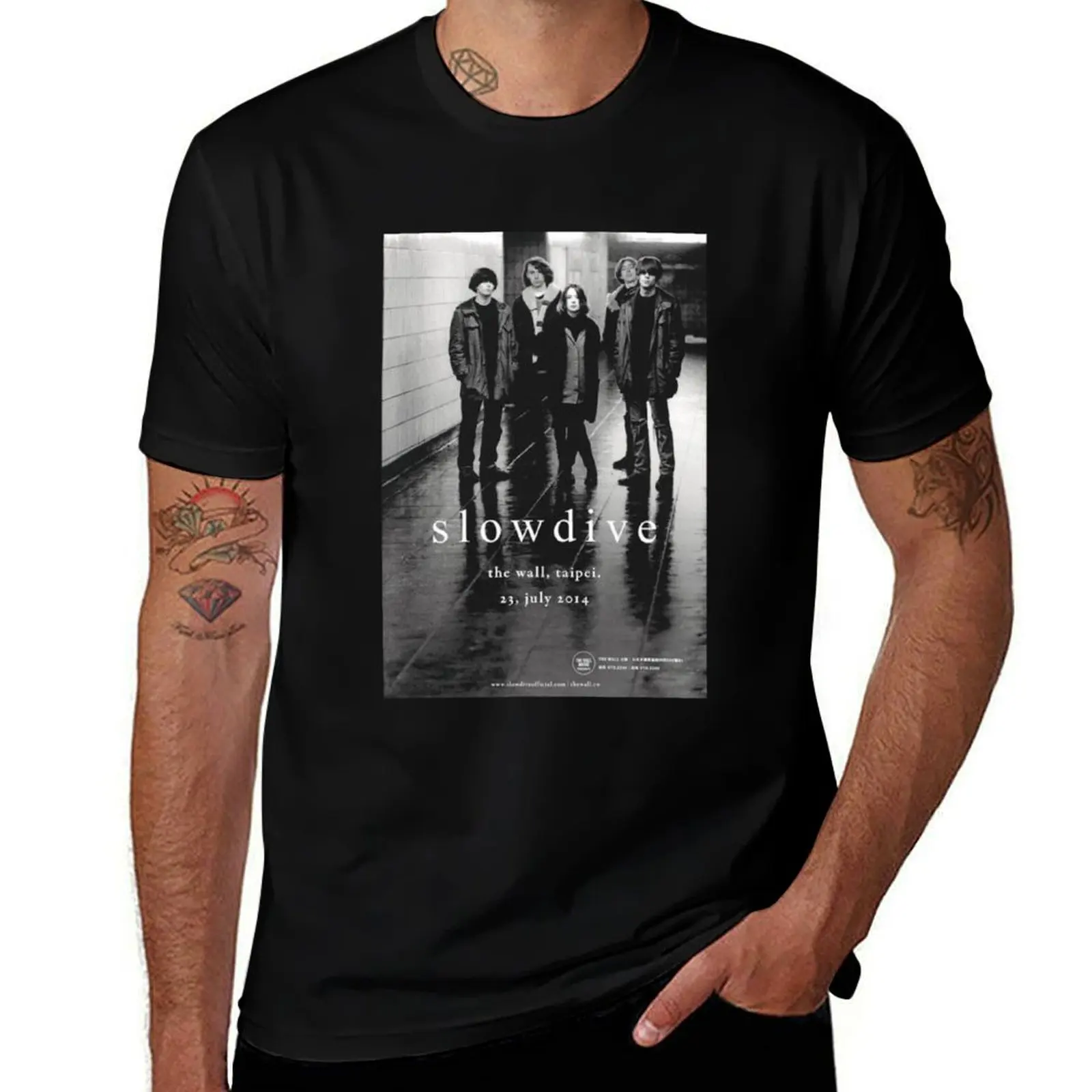 Slowdive The Wall Concert T-Shirt summer clothes graphic tee shirt t shirt men 100℅ cotton