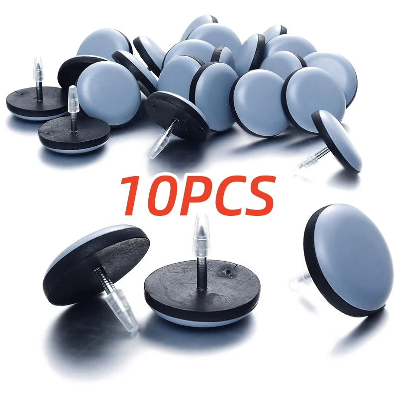 10 pacote redondo silencioso glide esteira móveis com unhas pés sliders almofada mesa sofá cadeira perna protetores de chão móveis disco deslizante