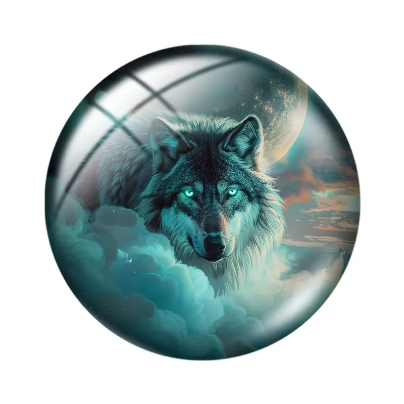 Animals Wolf Drawing 12/18/20/25mm glass cabochon  bracelet pendant rings for jewelry demo earrings back Making findings