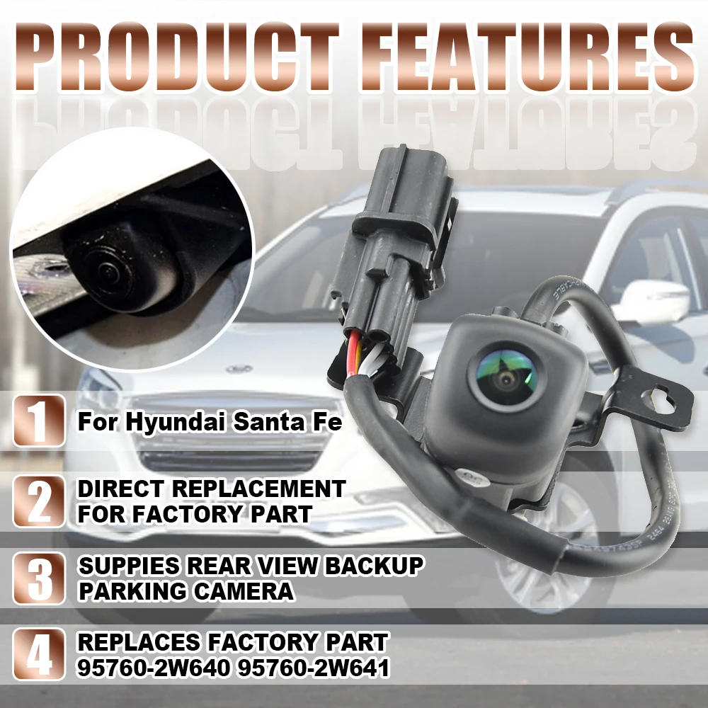 95760-2W640 95760-2W641 A52-74-0019 HY1960163 سيارة كاميرا الرؤية الخلفية لشركة هيونداي سانتا في 2016 2017 2018 احتياطية وقوف السيارات