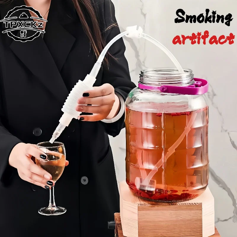 2M/2.5M Semi-automatic Home Brew Syphon Pack For Wine Making Hand Knead Siphon Filter Food Grade Tube Transparent For Homebrew