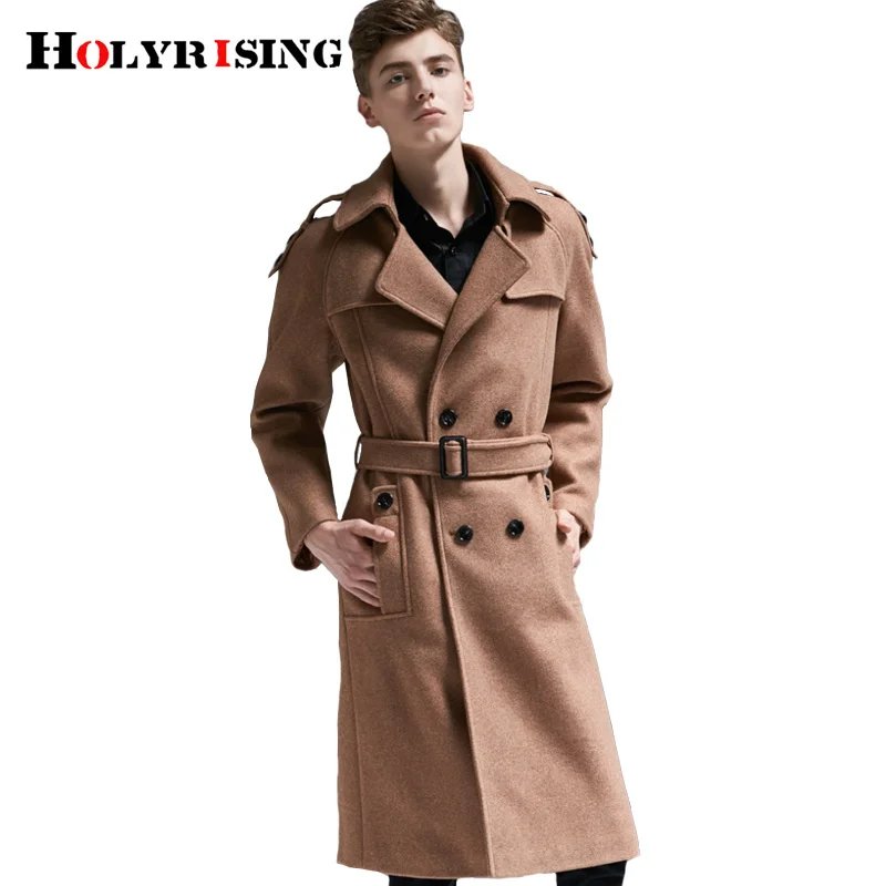 

Holyrising Men Woolen coat X-Long Jackets & Coats Casual Mens Wool Blend Full Winter For men abrigo hombre 6XL 18549-5