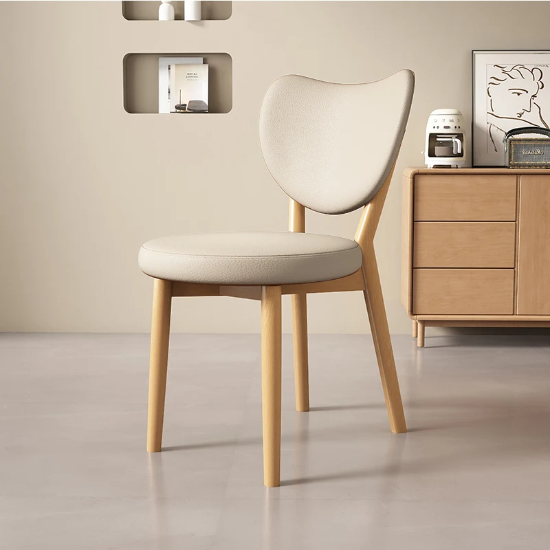 كراسي طعام منجدة خشبية بيضاء على الطراز الشمالي كراسي طعام رخيصة مريحة من Sillas Para Comedor أثاث منزلي