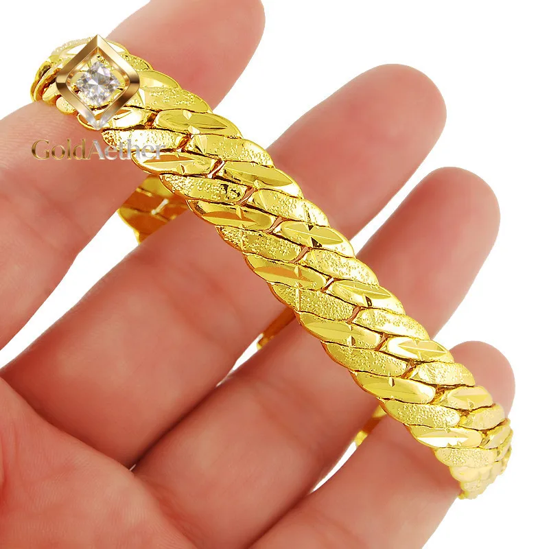

GoldAether Luxury 24K 9999 Pure Gold real gold Aggressive Men's Bracelet