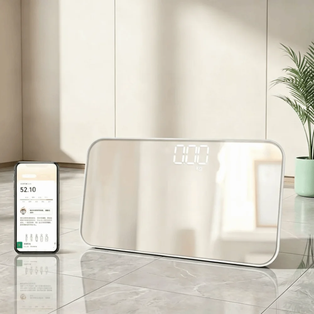 Balance Tool Accurate Electronic Scale Portable Rechargeable Digital Scale Mini Size Mirror Surface Body Scale Travel Use