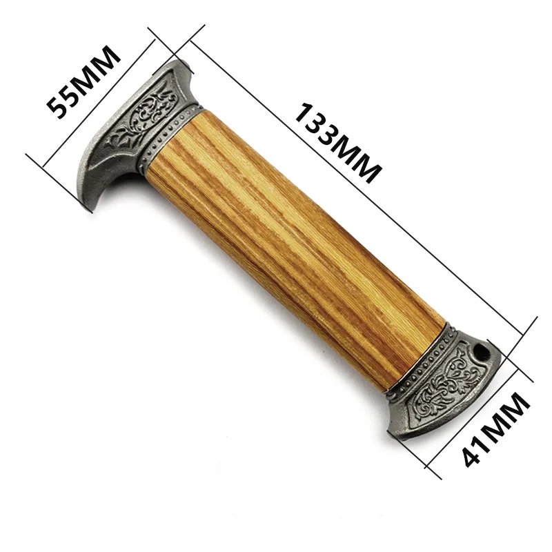 보위 스트레이트 나이프용 CNC 천연 원목 소재 스틸 포멜 가드 나이프 핸들 액세서리, DIY 제작 부품, 2 가지 유형