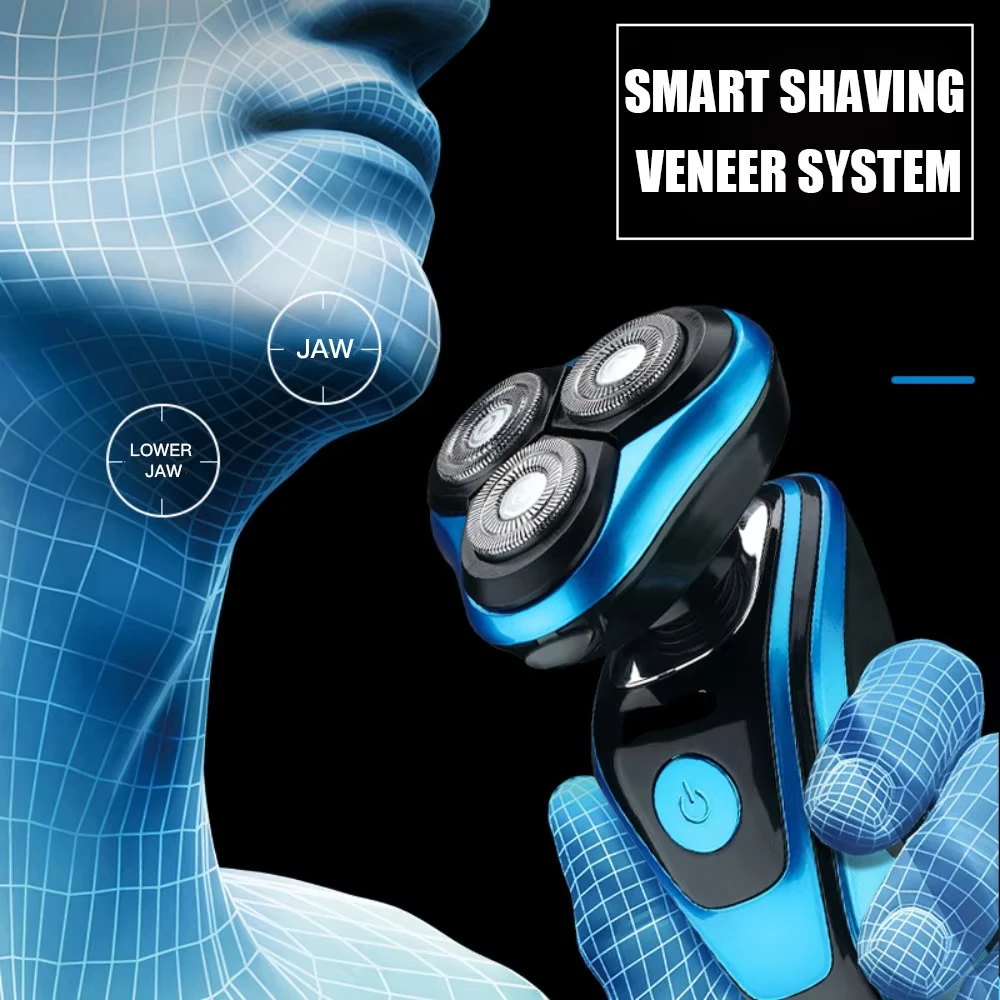 Xiaomi Rasoio Elettrico 3-in-1 Rasoio Rotante Barba Trimmer Ricaricabile Taglio Dei Capelli Macchina Da Barba Clipper per Gli Uomini Impermeabile