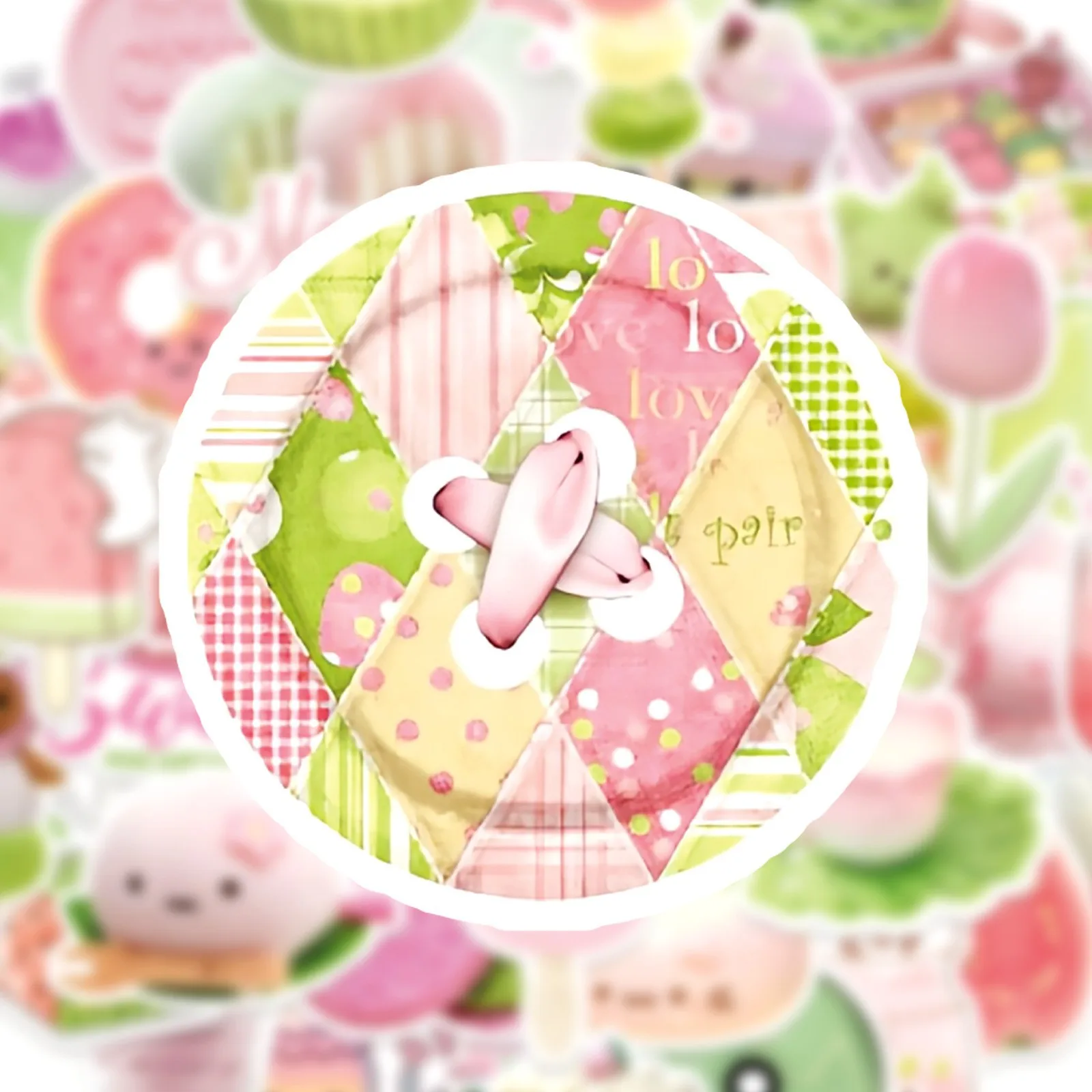 50 قطعة كعكة الكرتون معكرون بولي كلوريد الفينيل ملصق الديكور الجمالي سكرابوكينغ لوازم DIY بها بنفسك المحاسبة اليدوية #6