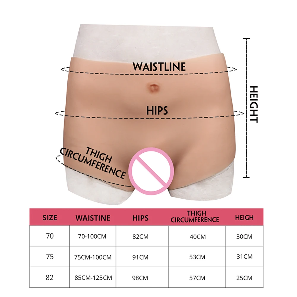 Eyung Sissy Crossdresser Drag Queen Silicone Realistic Vagina Panties Hip Buttock Lift Underwear With Penetrable Vagina Pussy