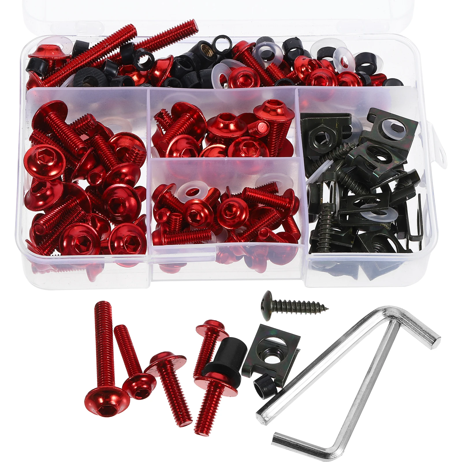 

1 set 1 Set Motorcycle Windshield Stainless Steel Bolts Nuts Washers Universal Black Fasteners Fairing Windscreen Modification