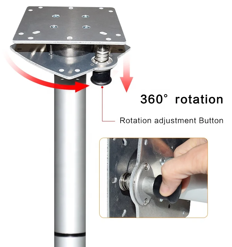 TYTXRV OEM High Quality Adjustable Movable Detachable Aluminum Alloy Double-Layer Table Leg For Motorhome RV Interior Accessory