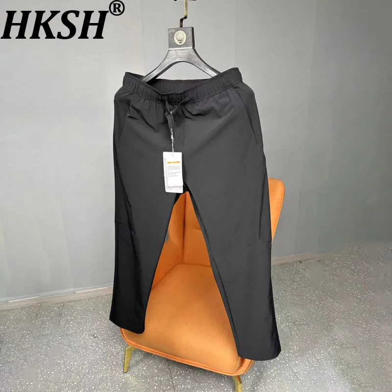 

HKSH Summer Autumn New Men Tide Chic Ins Light-Weight Breathable Cotton Stretch Quick-Dry Perforated Sports Casual Pants HK12597