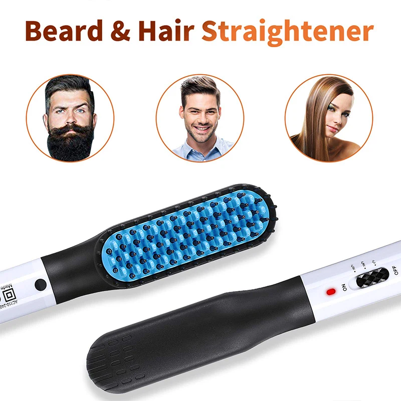 Electric Beard straightener brush heating Straightening Hair Comb Men Women quick Hair styler Straightener Brush