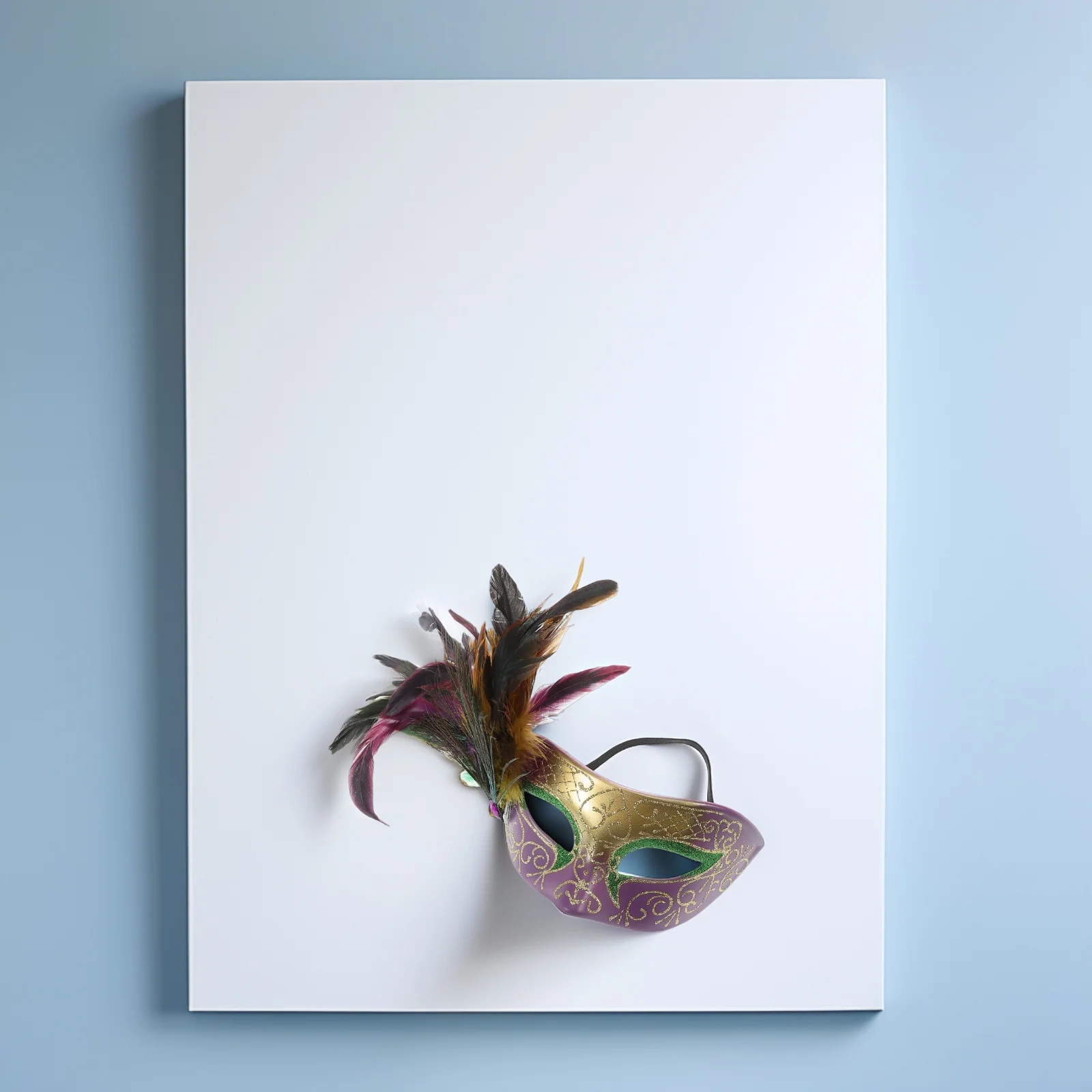 

Masquerade Mask Half Face Purple Gold Green Gradient Carnival Costume Detachable Mardi Gras Party Ball Masks Mardi Gras Costume