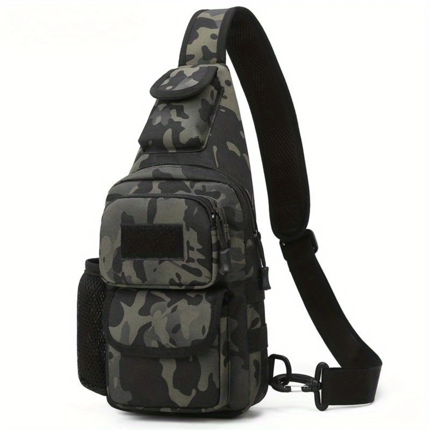 

1pc Men's Casual Chest Bag, Outdoor Sports Shoulder Messenger Bag, Multifunctional Chest Pack With Water Bottle Pouch