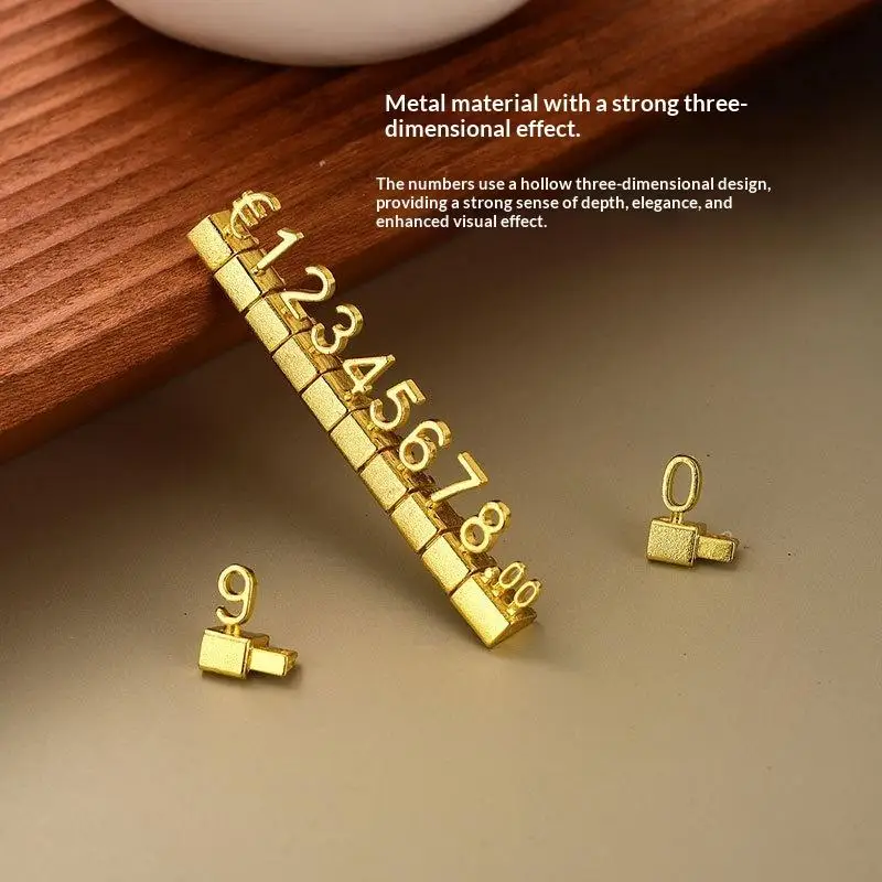 12Pcs Jewelry Store Counter Display Tag Cube Adjustable Number Signs Assembly Kit for Retail