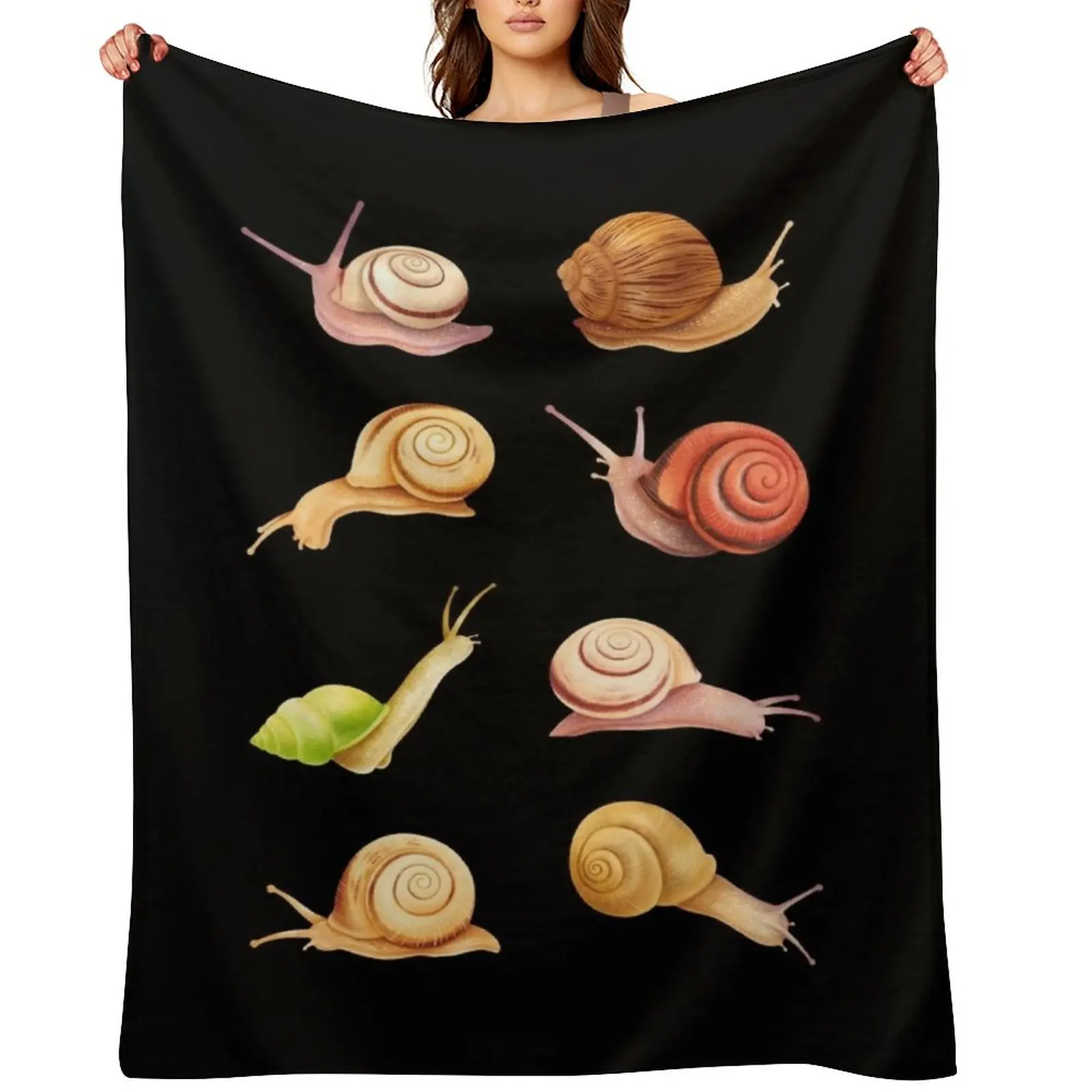 Slippery Snails Throw Blanket Flannel Bed Fashionable Thin Weighted Blankets