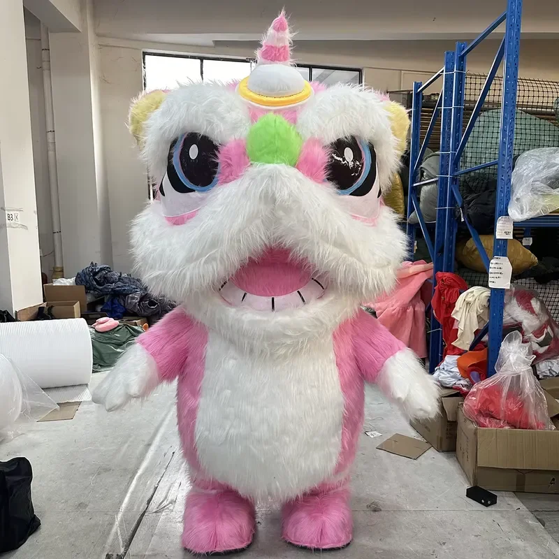 Adult Inflatable Chinese Lion Dance Mascot Costume for Traditional Event Party Performance Wear Festival Celebration Outfit