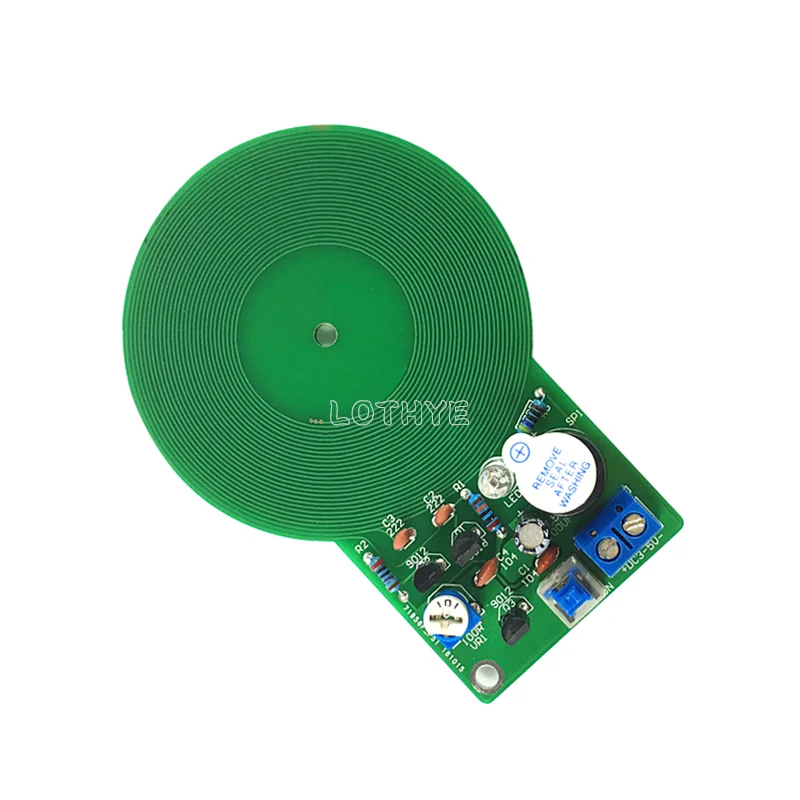 DIY Metal Detector Electronic Kit 60mm Non-contact Sensor Board Module Soldering Practice Board  Assemble Set Kit DC 3V-5V