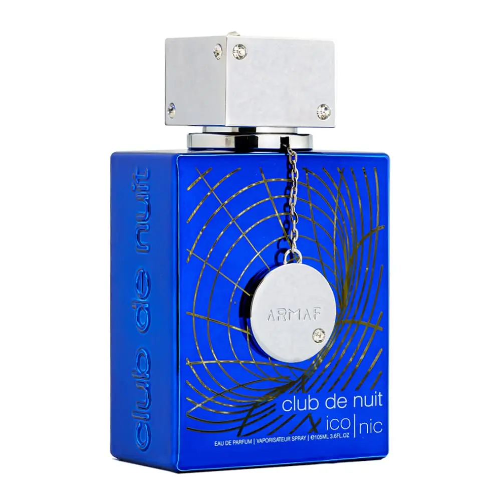 Armaf Club De Nuit Blue Iconic for Men Eau De Parfum Spray, 3.6 Ounce Amber, Cedar, Sandalwood, Woody Notes