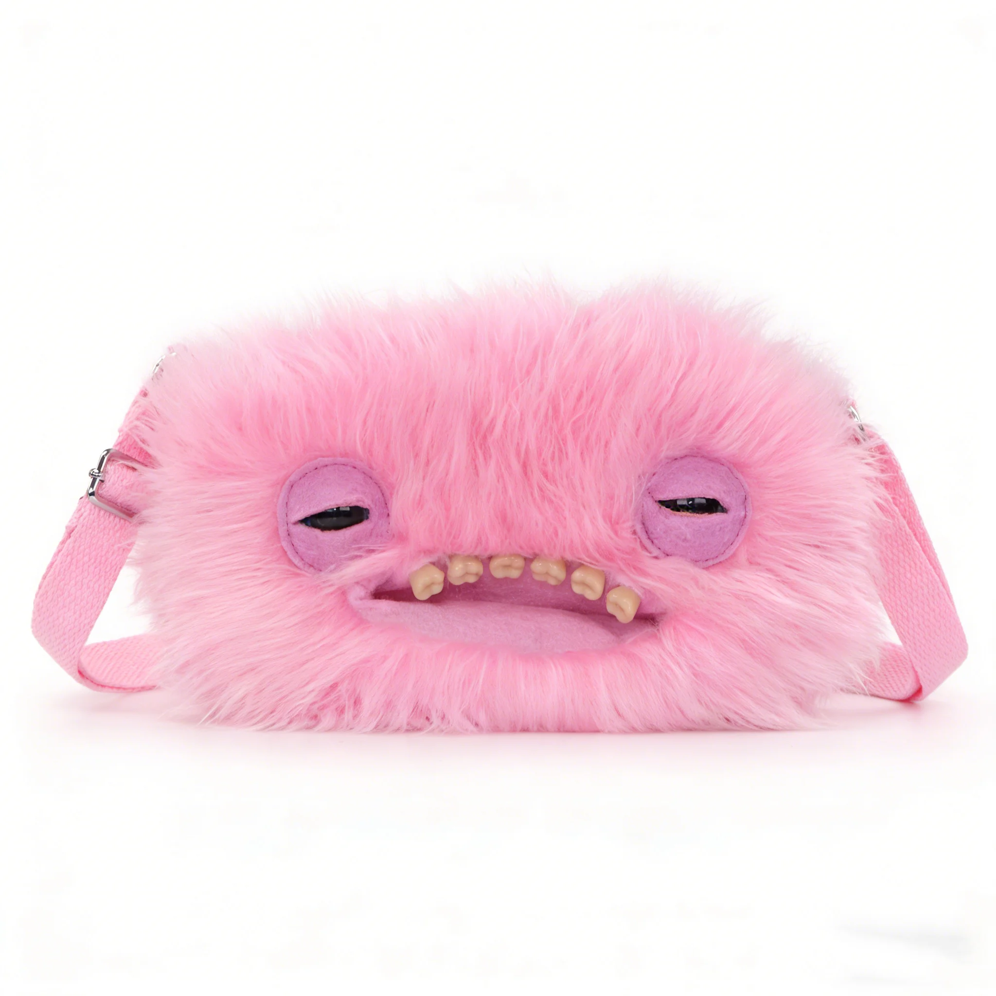 Fuggler Ugly Tooth Monster Plüschtasche, Umhängetasche, niedliche Plüsch-Geldbörse, Rucksack, Fuggs-Geldbörse, Mädchen-Cartoon-Tier mit Kettenriemen – Detail 22