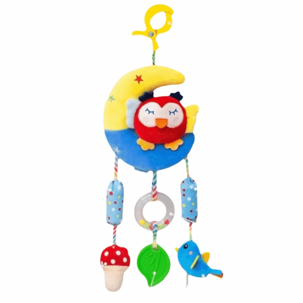 Design carino Sonaglio per bambini Giocattoli Campana Giocattoli Afferrare Capacità di addestramento Passeggino Giocattoli appesi Materiale Peluche Ciondolo per culla infantile