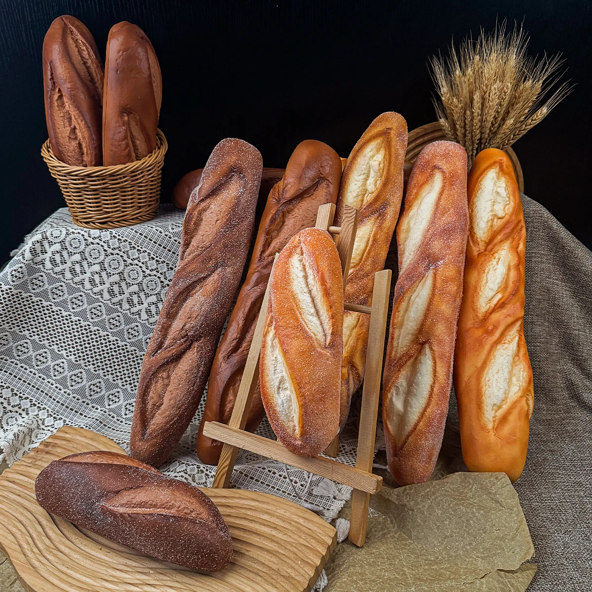 

Artificial Bread Simulation French Baguette Kitchen Toy Home Decoration Bakery Scene Model Shopwindow Ornament Accessories