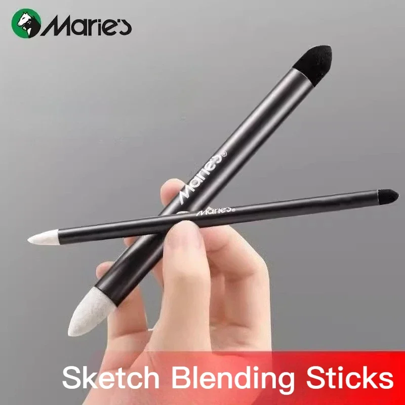 MARIES Sketch Blending Pencil - Dual Ended Blending Tool for Art Students Features sponge tip and felt tip Washable and Reusable