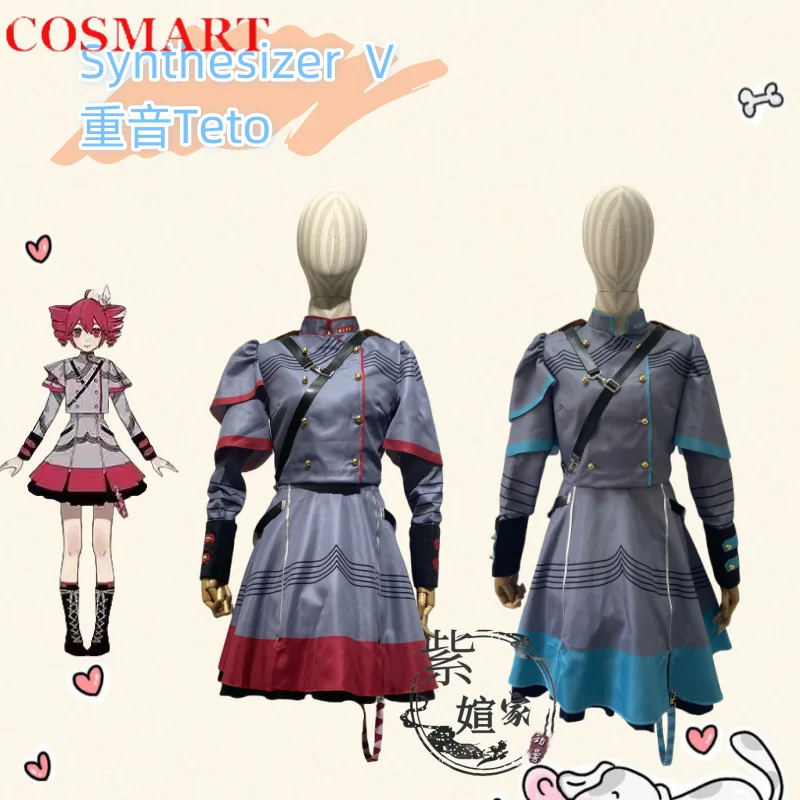 

COSMART Virtual Youtuber Synthesizer V Kasane Teto Women Cosplay Costume Cos Game Anime Party Uniform Hallowen Play Role Clothes