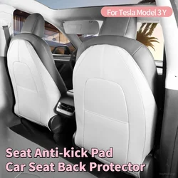 Seat Backrest Anti Kick Pad for Tesla Model 3/Y/3+ Rear Backrest Protective Pad Child Anti Dirty Mat Pads Accessories 2021-2024