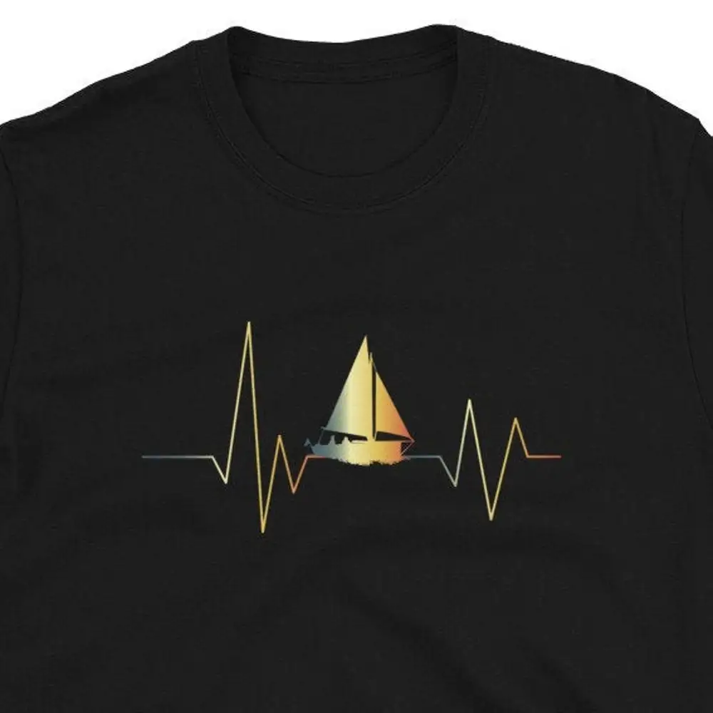 Heartbeat Sailing Sailor T Shirt For Man Woman Sail Boat Boating Sailboat Anchor Captain