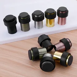 Rubber Door Stopper Stainless Steel Door Protective Pad Wall Protector Door Stop Anti-collision Door Holder Door Stops Hardware