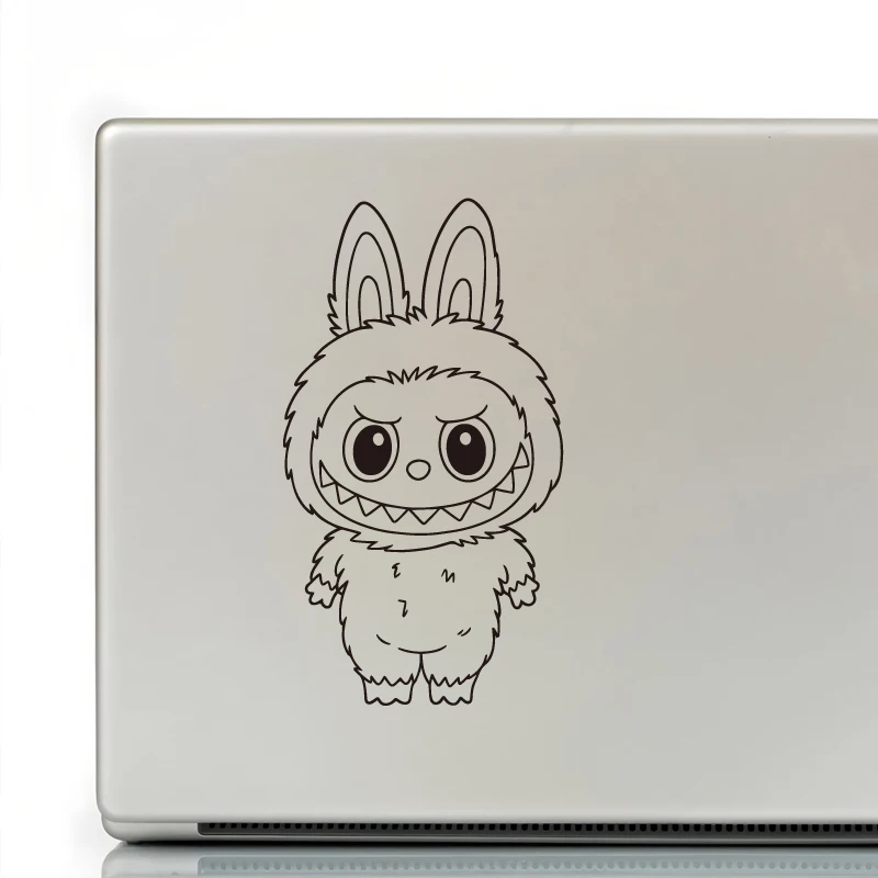 ملصق سيارة "Cool Bunny - Eared Monster: أضف فيبي غير تقليدي إلى رحلتك! فينيل عالي الجودة، سهل الاستخدام على نظام التشغيل Windows/Body Cool