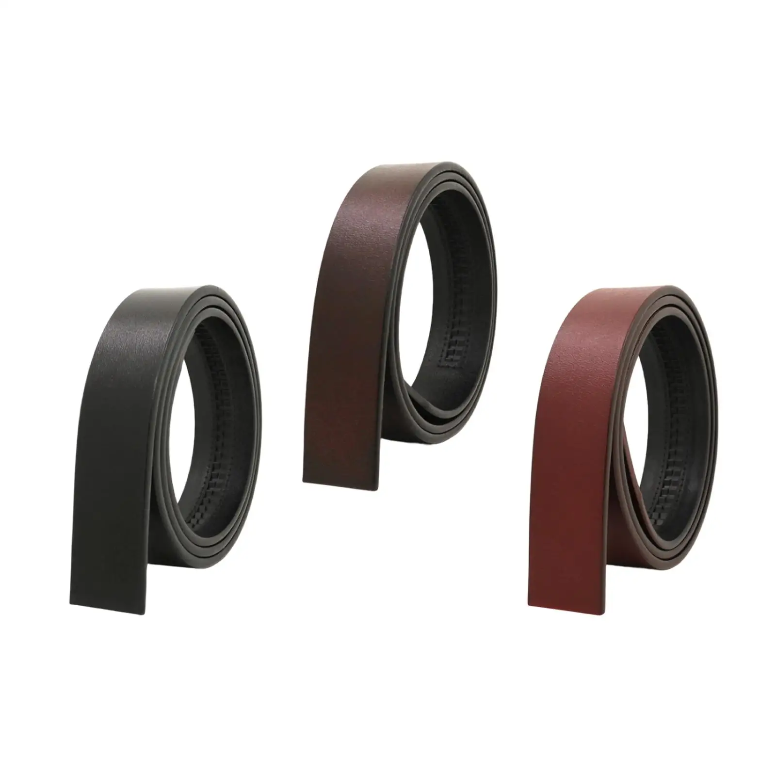 Belt Strap without Buckle Men Women Free Casual Replacement Belt Strap Jean Vintage Slide PU Leather PU Leather Belt No Buckle