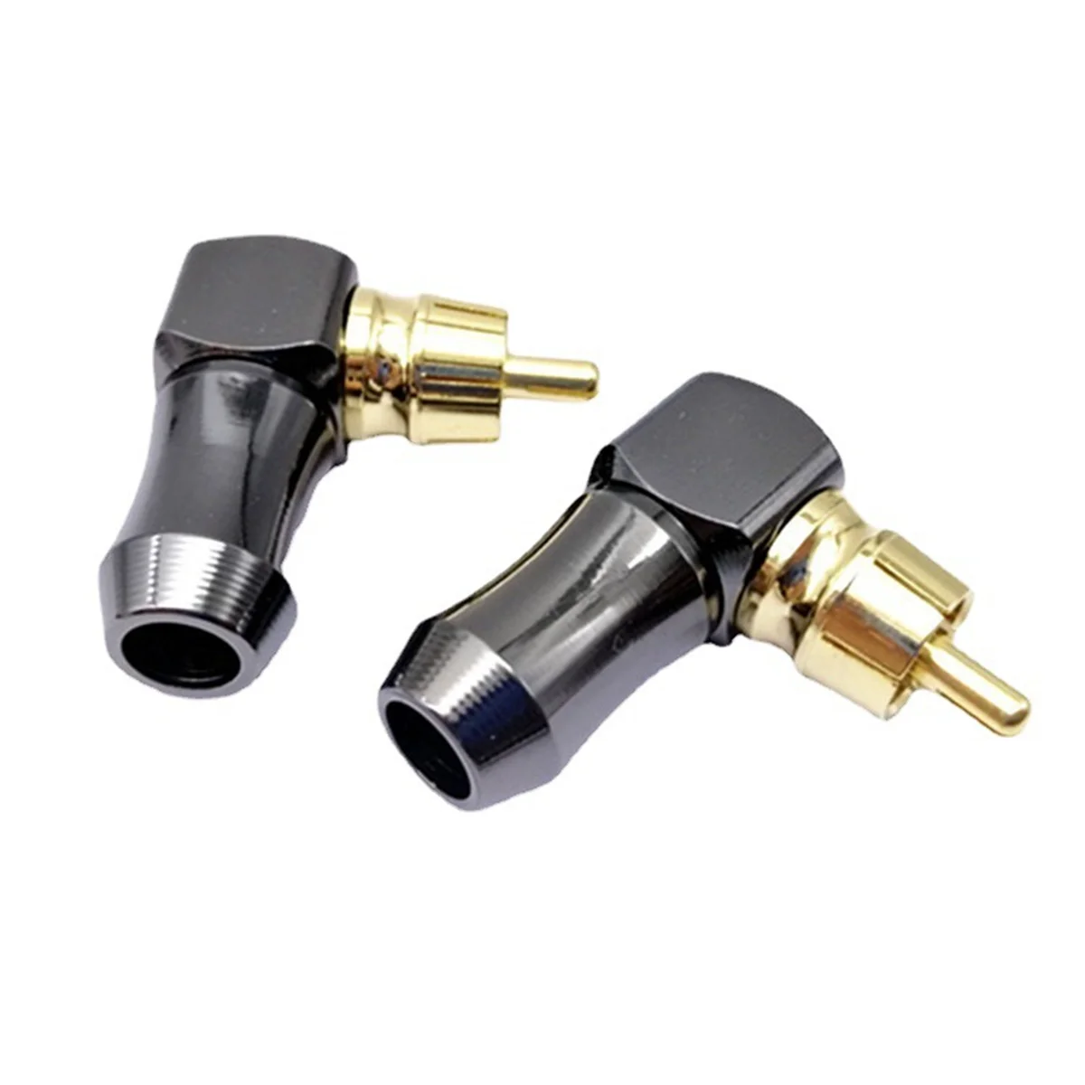 10Pcs RCA Connector Audio Plug Male 90 Degree Right Angle Elbow Speaker Terminal Conector for Soldering Video Cable