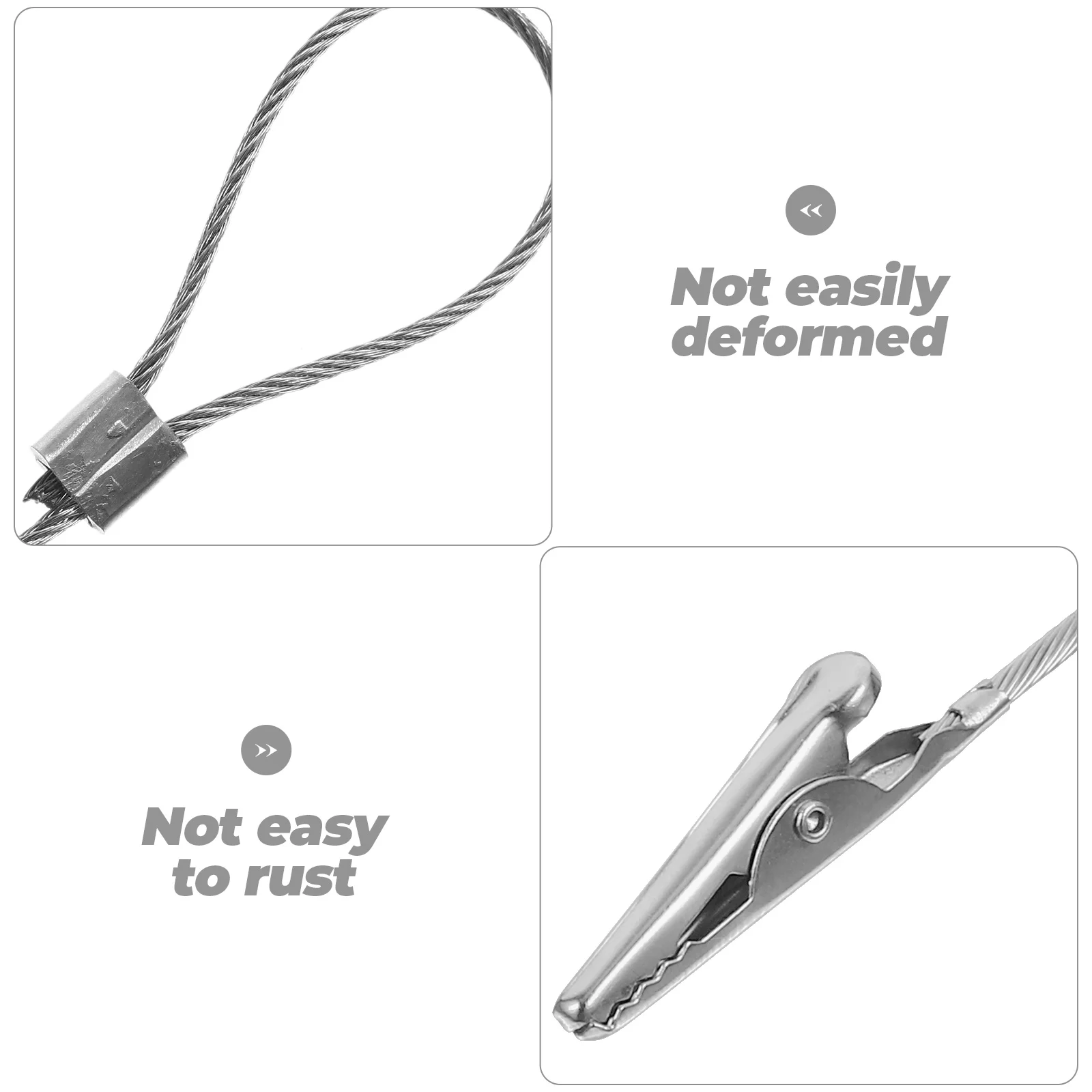 

1Set Double Ends Alligator Clips Photo Display Wire Metal Clip Holders for Pictures Memo Notes Table Decoration DIY Photo Clip