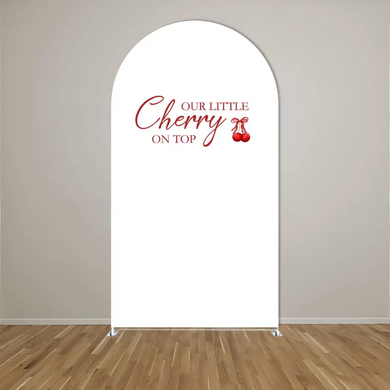 

Фон Mehofond Cherry First Arch, чехол Little Cherry на верху для девочек, детский душ, розовые банты, фон для дня рождения, вечеринки, фиесты