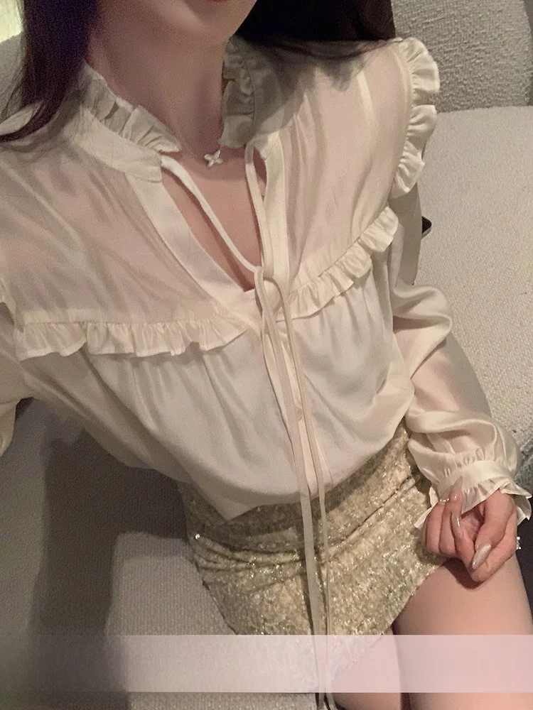 

YOLI Zhang Yuli: Женский дизайнерский комплект из двух предметов с топом на завязках и прямой длинной юбкой во французском стиле