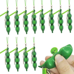 5PCS Fidget Toys Squeeze Pea Beans Keychain Decompression Toy Funny Gifts Adults Regalo Cumpleaños Invitados Niños