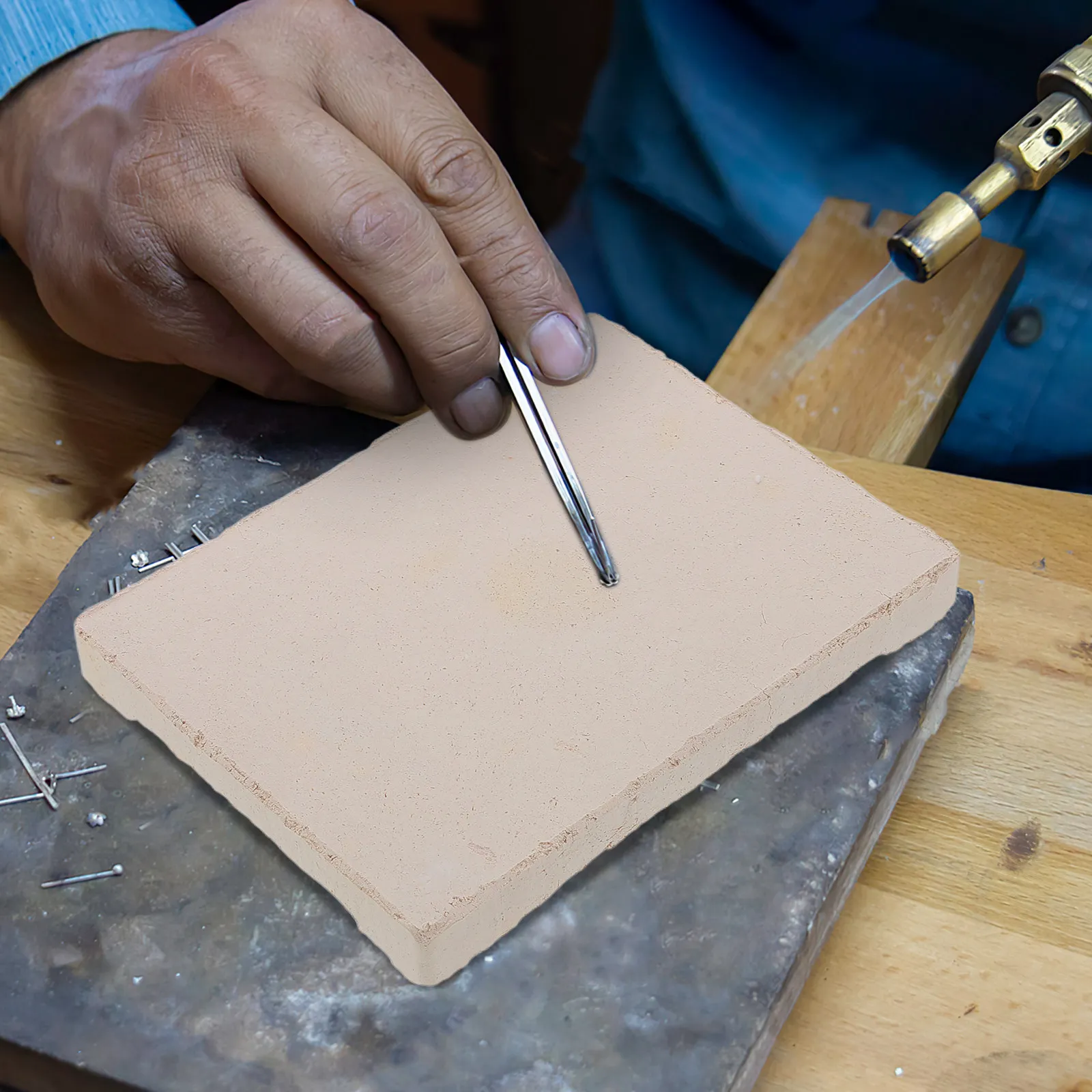 Metal Ceramic Soldering Block Jewelry Honeycomb Fireproof Insulating Plate Suitable Gold Silver Copper Melting