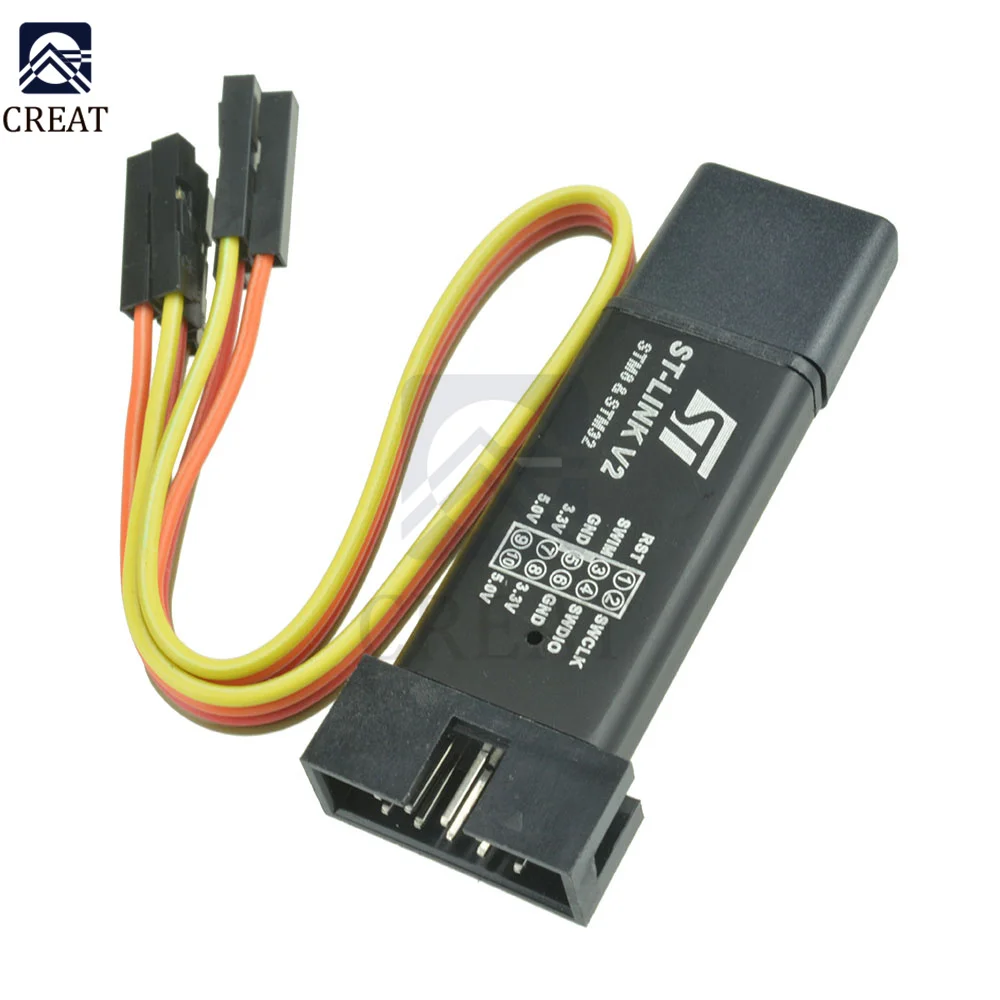 Unità di programmazione Shell st-link V2 Mini emulatore STM8 STM32 con cavo DuPont (colore casuale)