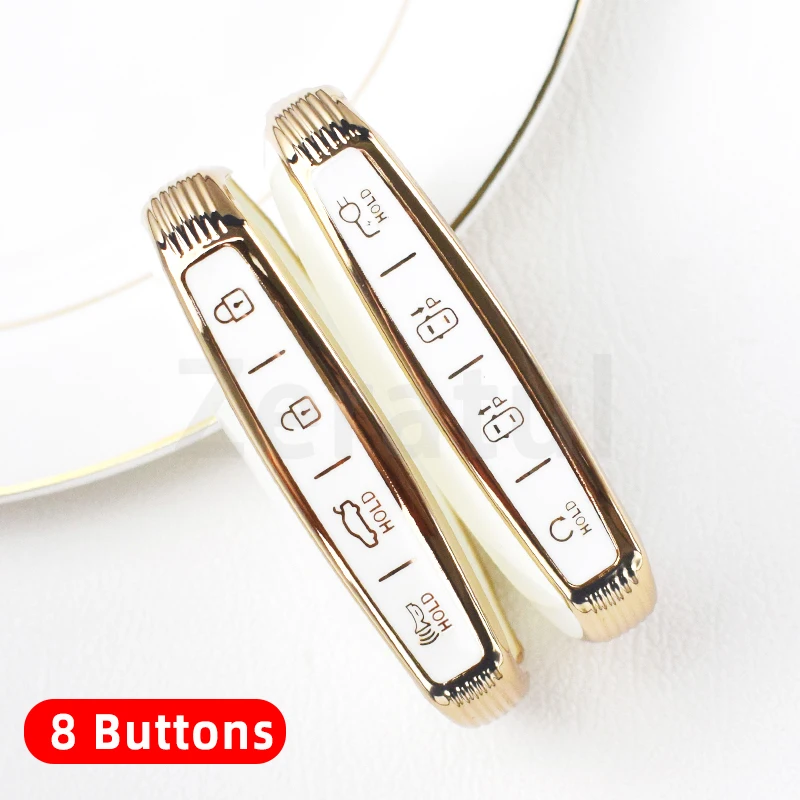6/7/8 Buttons Car Key Case Cover Auto Shell Fob Keyless Protector For Hyundai Genesis GV60 GV90 G90 G70 G80 EQ900 Accessories